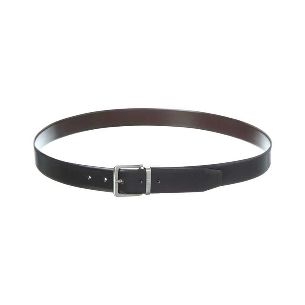 Hugo Boss Oronnie Leather Belt, Black